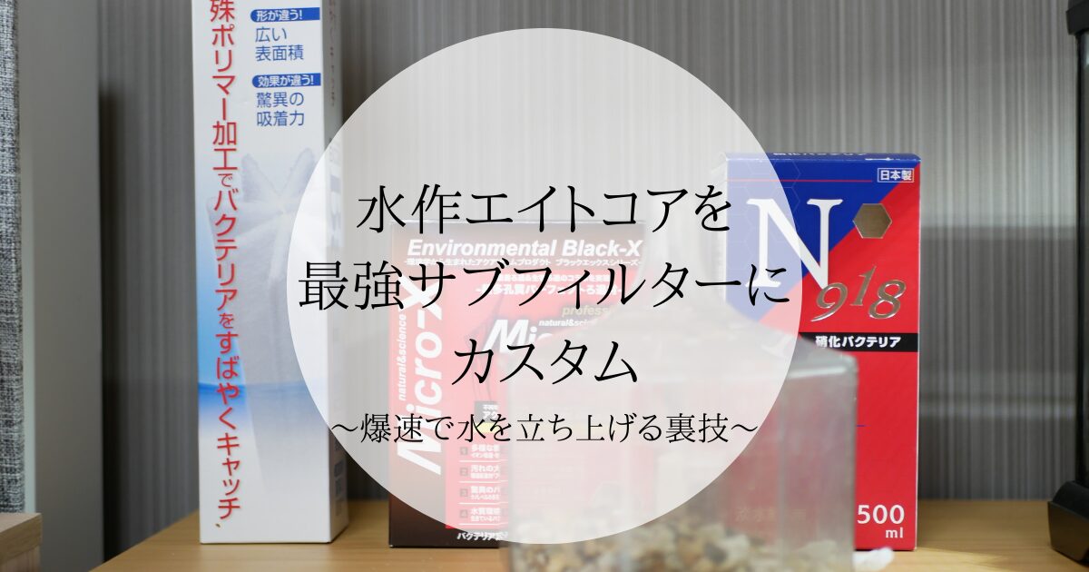 3分で完成！】水作エイトコアが「最強サブフィルター」にカスタム 